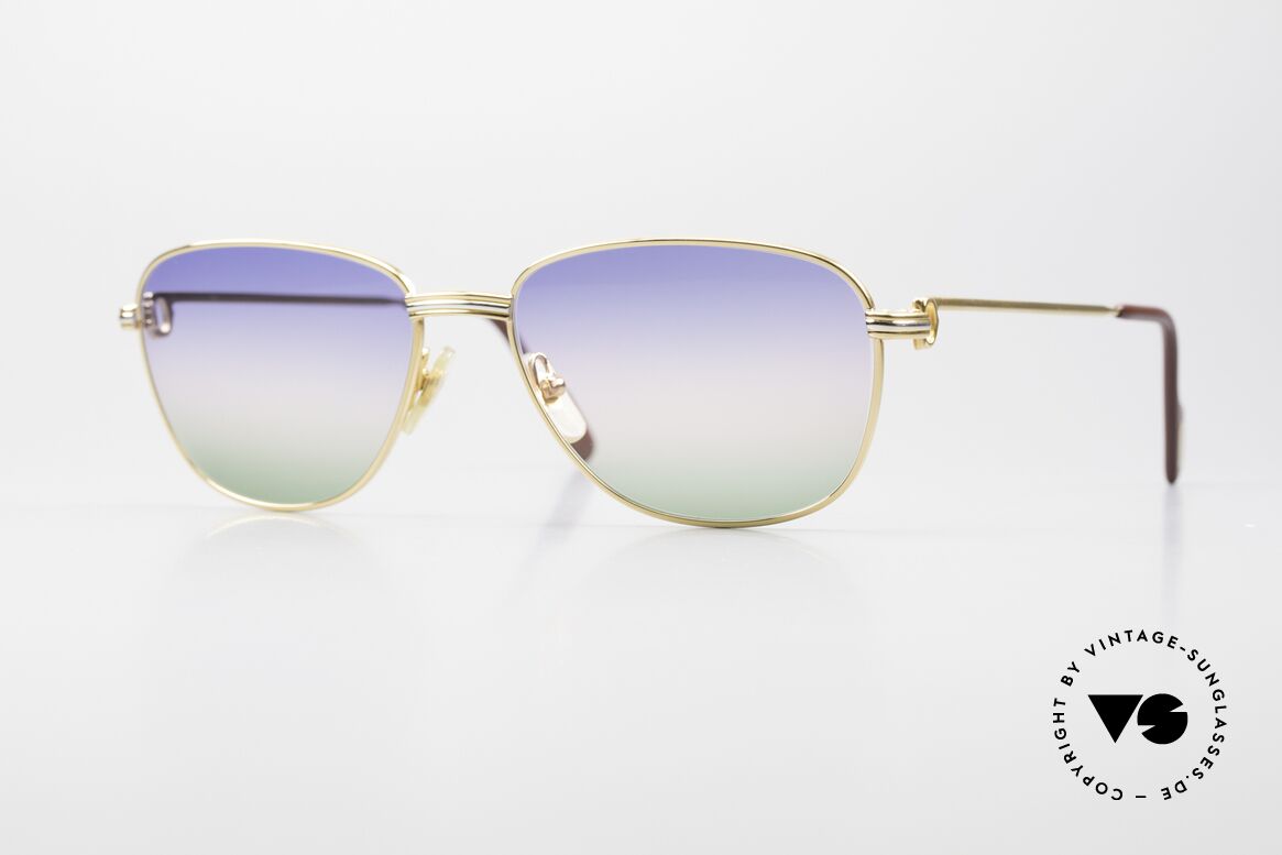 Cartier Courcelles - M 90er Luxus Sonnenbrille Unikat, edle CARTIER Brille aus den 90ern, Größe 57°17, 135, Passend für Herren und Damen
