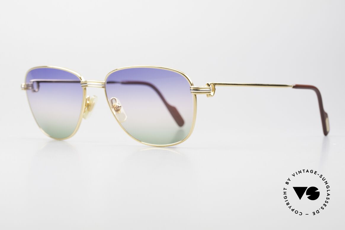 Cartier Courcelles - M 90er Luxus Sonnenbrille Unikat, TOP-Qualität; made in France (hoher Tragekomfort), Passend für Herren und Damen
