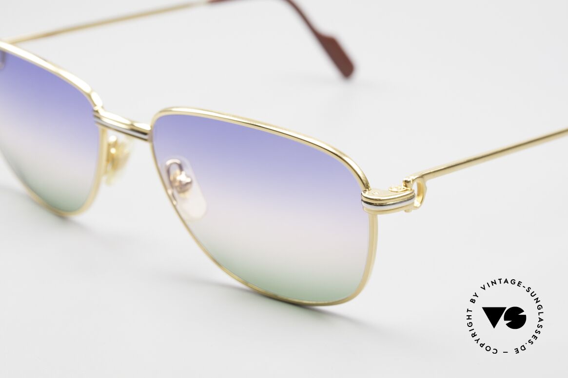 Cartier Courcelles - M 90er Luxus Sonnenbrille Unikat, 22kt vergoldet (wie alle vintage Cartier ORIGINALE), Passend für Herren und Damen