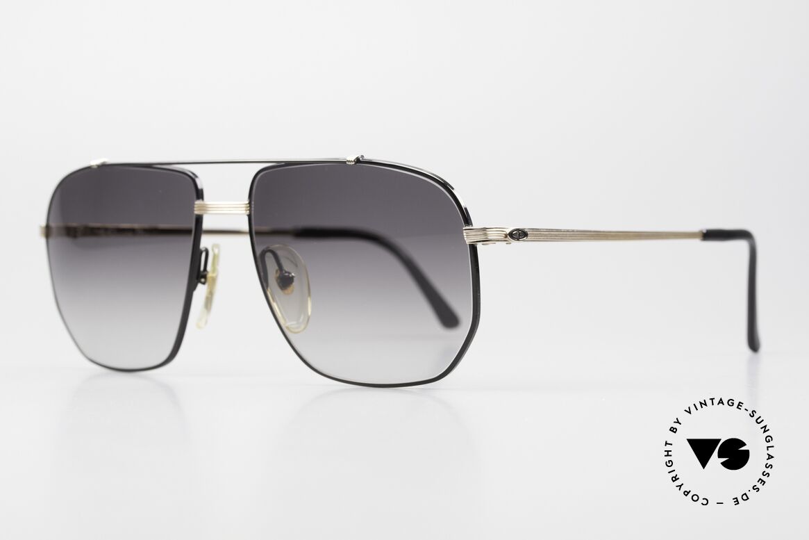 Christian Dior 2593 90er Metall Sonnenbrille Men, edle, zeitlose Lackierung; VERGOLDET-schwarz, Passend für Herren
