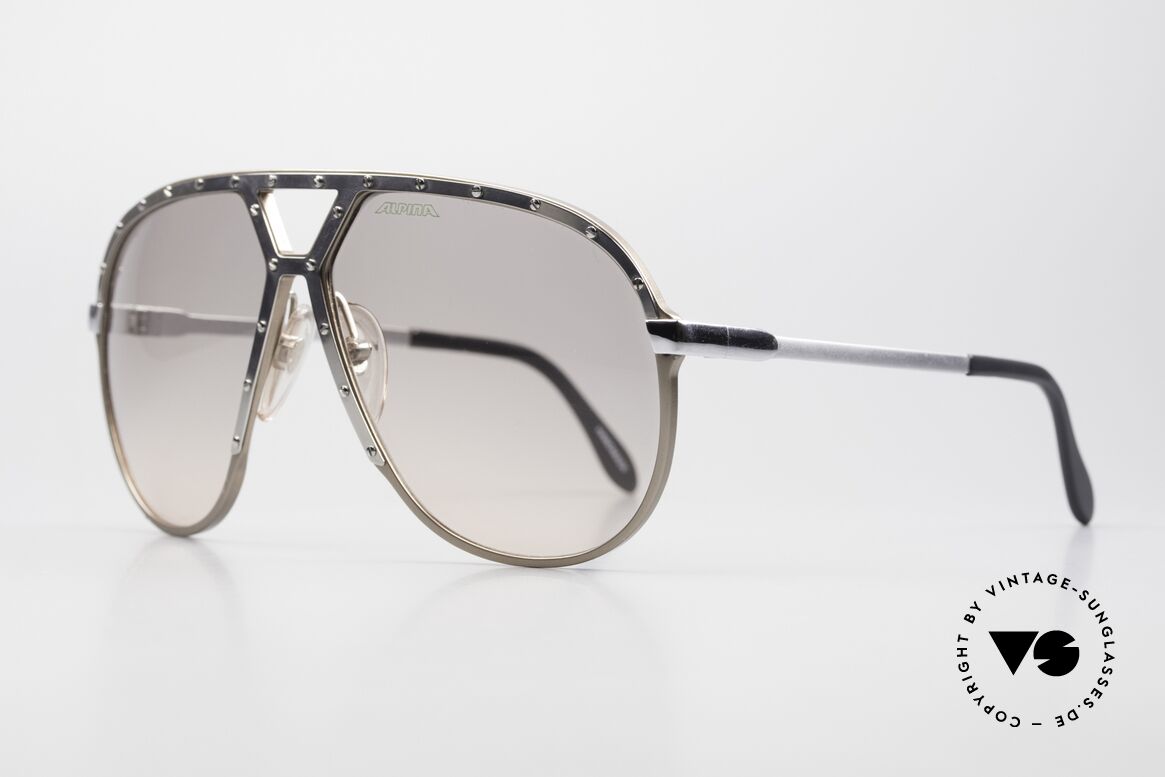 Alpina M1 Sehr Rare Vintage Sonnenbrille, Stevie Wonder machte dieses Modell weltberühmt, Passend für Herren