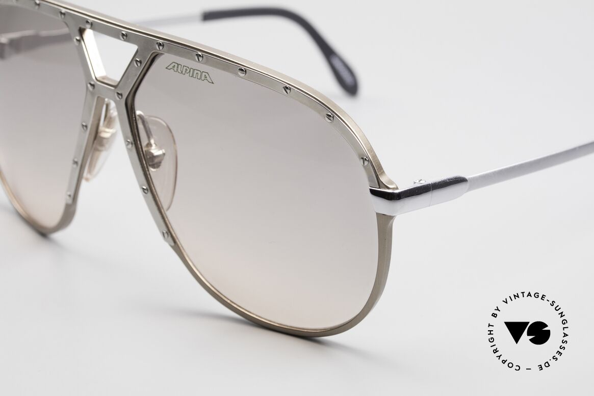 Alpina M1 Sehr Rare Vintage Sonnenbrille, unberührtes Sammlerstück (orig. Gläser und Etui), Passend für Herren