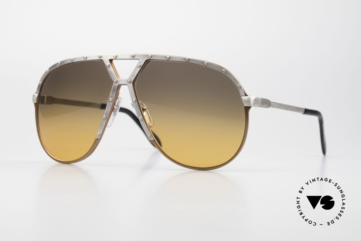 Alpina M1 Einzelstück Antik-Silber Pfirsich, vintage Alpina M1 Sonnenbrille, West Germany, Passend für Herren