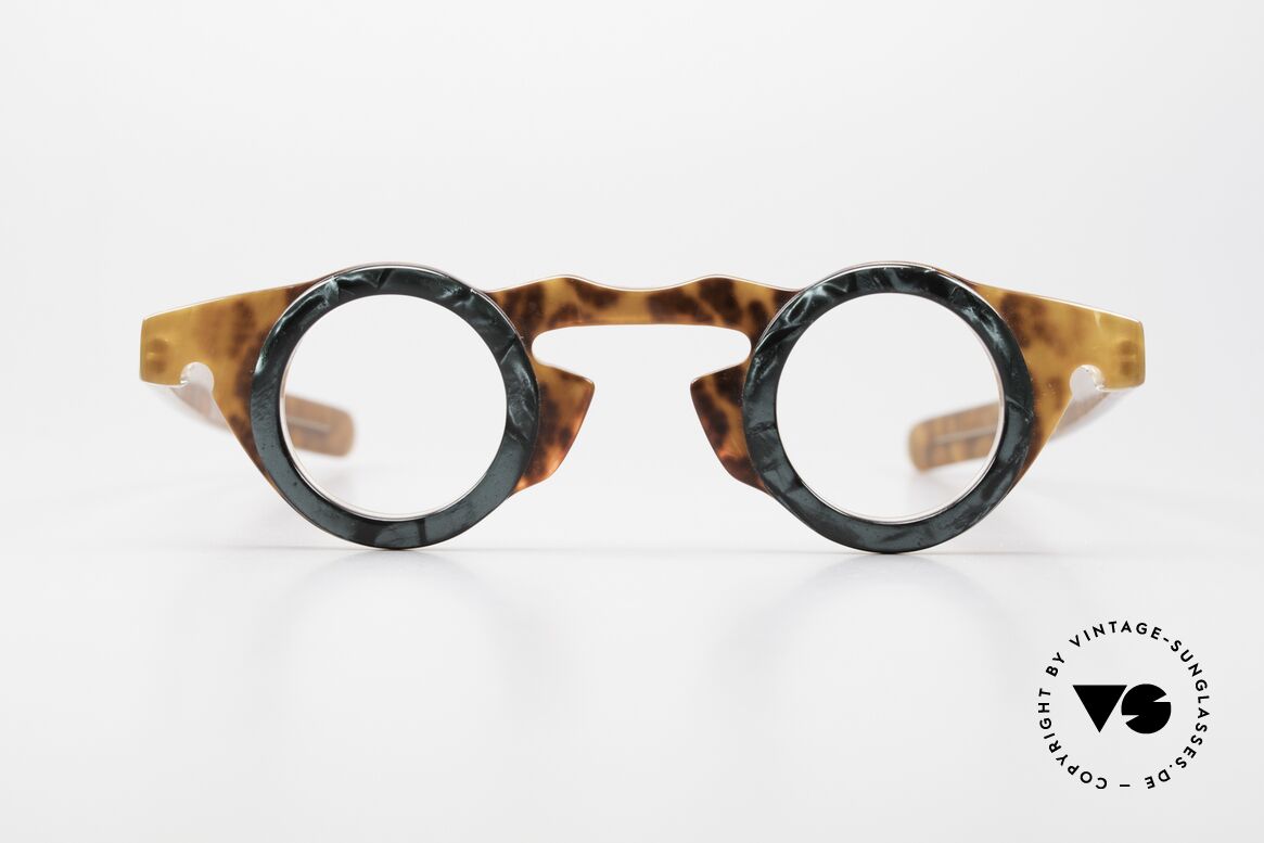 Vidocq Les Halles Runde Vintage Brille 1980er, spektakuläres VIDOCQ Brillen-Design der 1980er Jahre, Passend für Herren und Damen