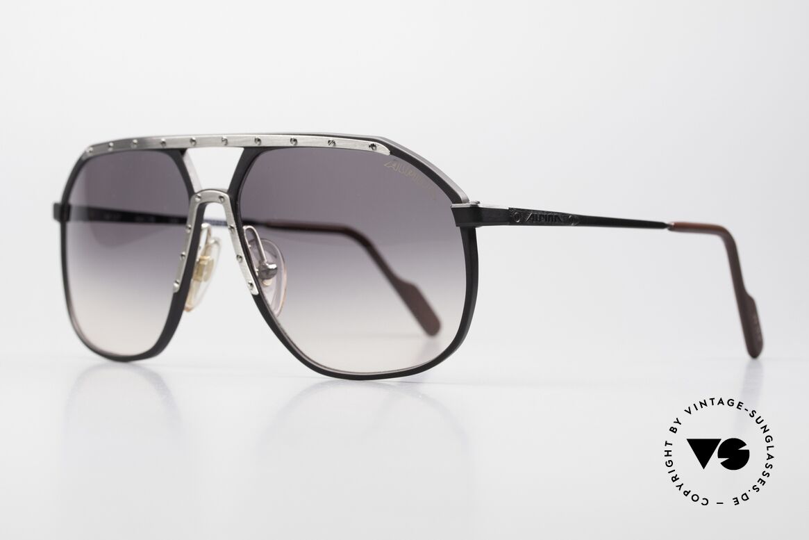Alpina M1/7 Echt Vintage No Retrobrille, weltberühmt für sein Schrauben-Design; XL Gr. 64-15, Passend für Herren