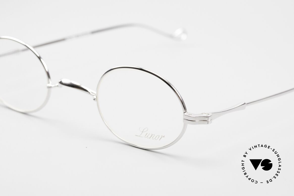 Lunor II 10 Ovale Brille Platin Plattiert, Brillen-Design in Anlehnung an frühere Jahrhunderte, Passend für Herren und Damen