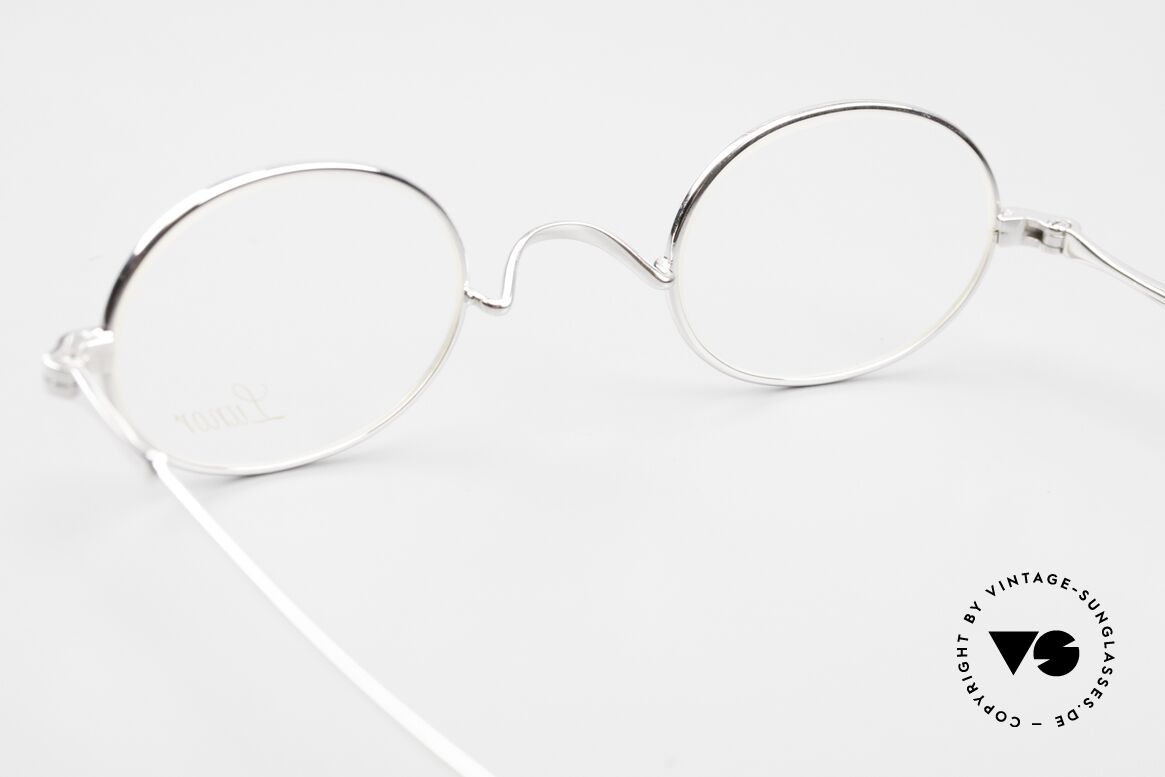Lunor II 10 Ovale Brille Platin Plattiert, Größe: small, Passend für Herren und Damen