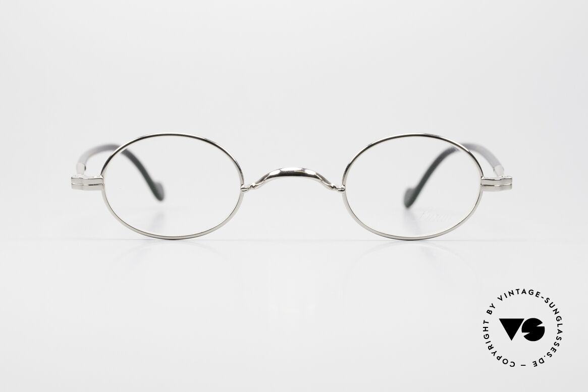 Lunor II A 04 Ovale XS Brille Platin Plattiert, X-kleine ovale Lunor Brille d. alten Lunor "II-A" Serie, Passend für Herren und Damen