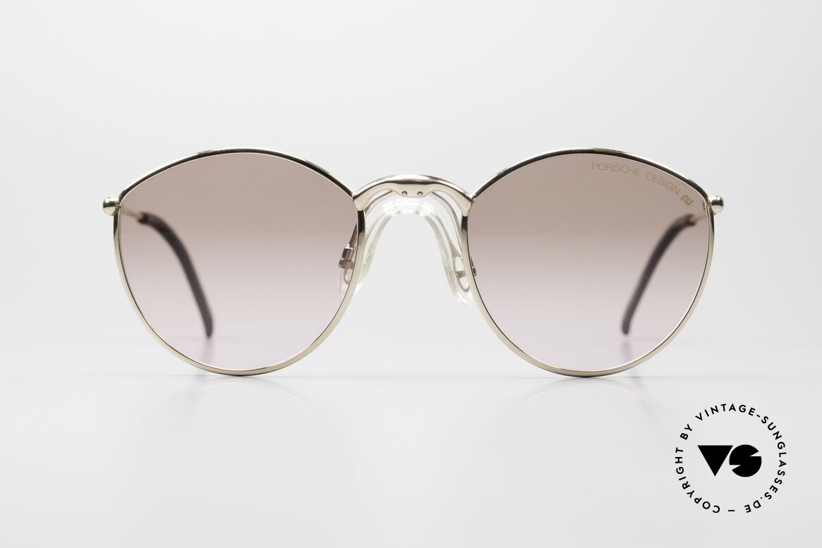 Porsche 5638 - L 90er Brille Damen und Herren, hochwertig vergoldete Metallfassung mit Sattelsteg, Passend für Herren und Damen