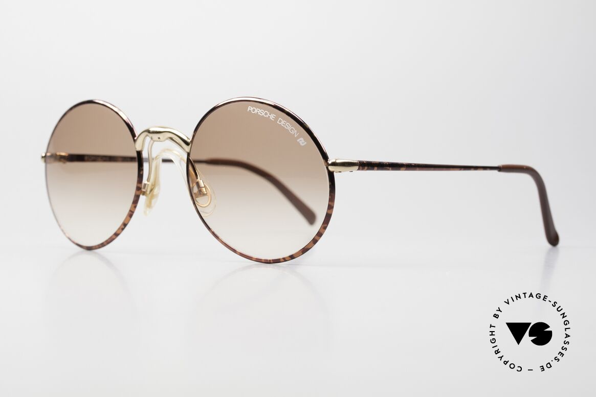 Porsche 5658 - S Runde 90er Sonnenbrille Unisex, sehr komfortabel; zudem sportlich & elegant zugleich, Passend für Herren und Damen