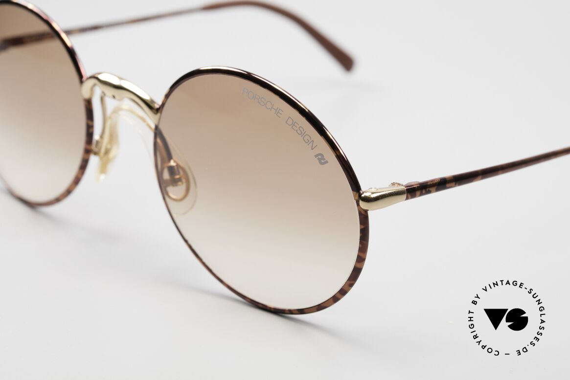 Porsche 5658 - S Runde 90er Sonnenbrille Unisex, TOP-Qualität & PD Sonnengläser mit 100% UV Schutz, Passend für Herren und Damen