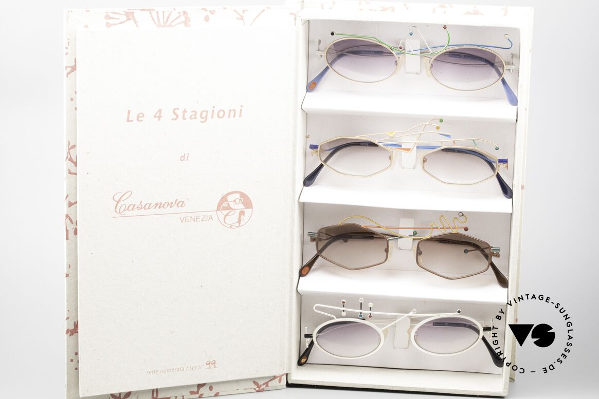Casanova Le 4 Stagioni Die 4 Jahreszeiten Kunstbrillen, nur 300 Stück wurden in den 1990er Jahren gefertigt, Passend für Herren und Damen