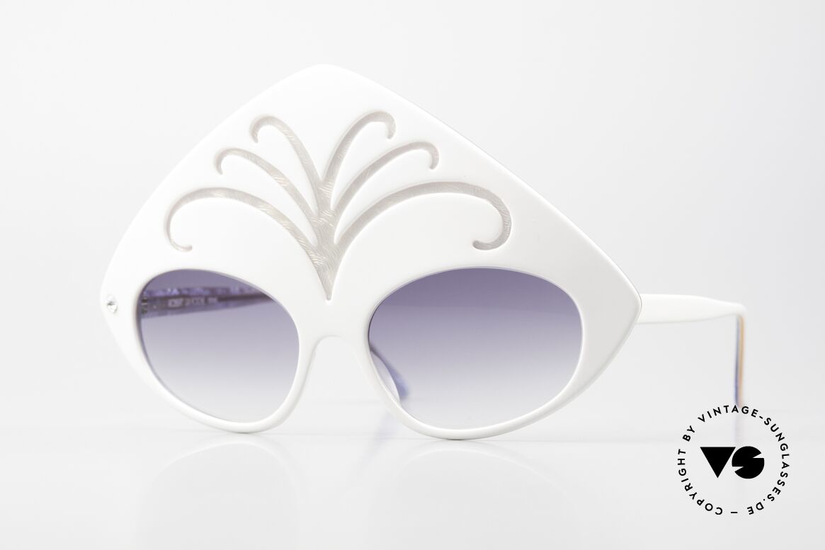 Robert La Roche M2 Maske 2 Sonnenbrille 1970er, spektakuläres R LaRoche Brillen-Design der 70er Jahre, Passend für Damen