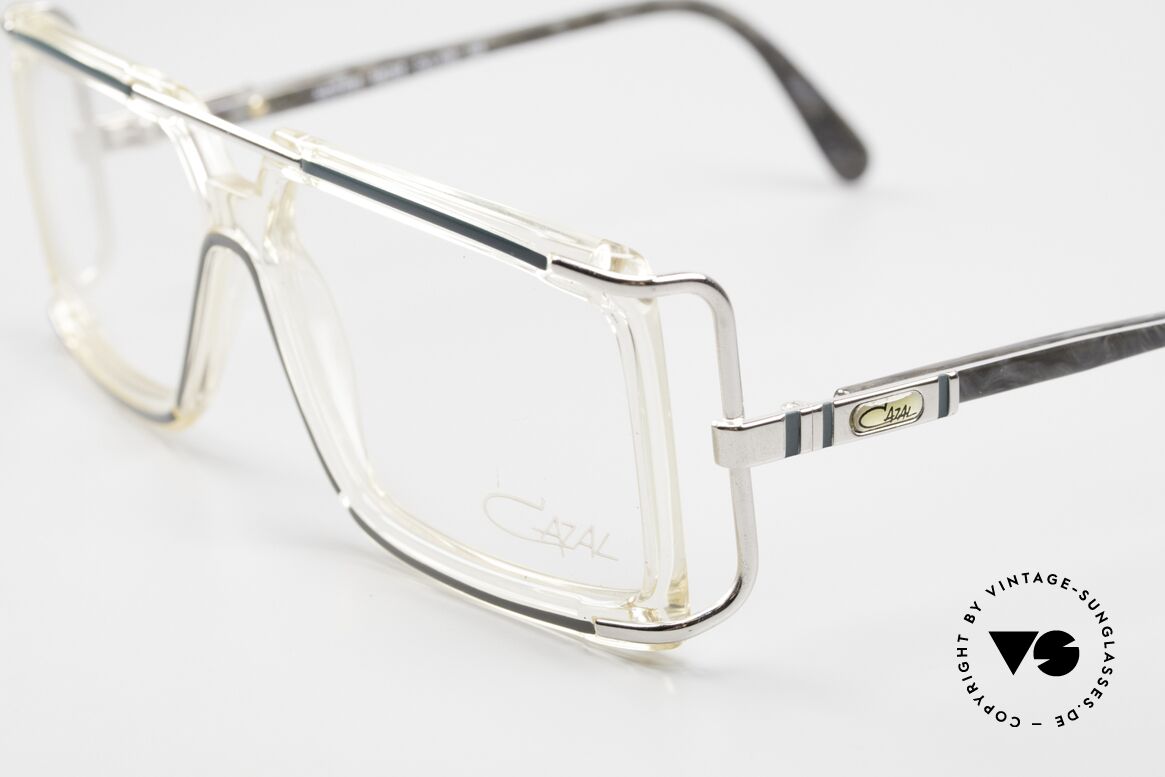 Cazal 638 80er Hip Hop Vintage Brille, klarer Rahmen mit den orig. DEMOgläsern von CAZAL, Passend für Herren und Damen