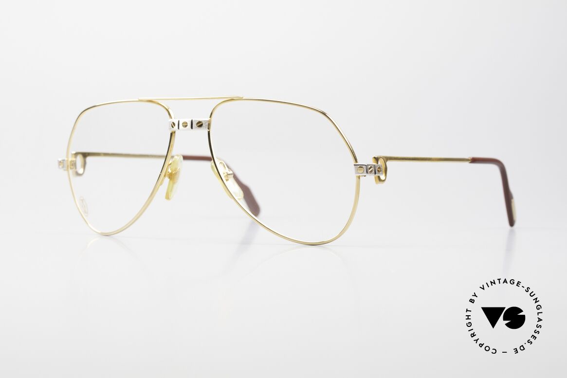 Cartier Vendome Santos - S 80er James Bond Vintage Brille, Vendome = das berühmteste Brillendesign von CARTIER, Passend für Herren und Damen