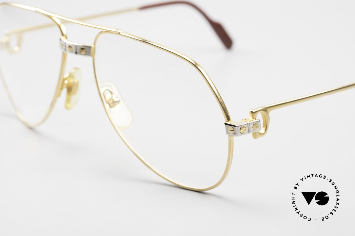 Cartier Vendome Santos - S 80er James Bond Vintage Brille, u.a. getragen von Christopher Walken (James Bond, 85), Passend für Herren und Damen