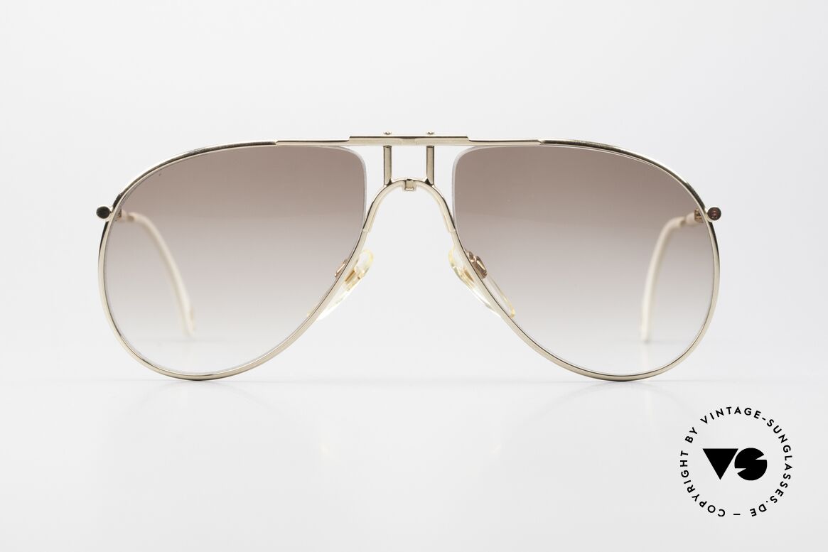 Aigner EA3 Noble 80er Sonnenbrille Leder, Größe 57-18, color 22 (vergoldet & lederüberzogen), Passend für Herren