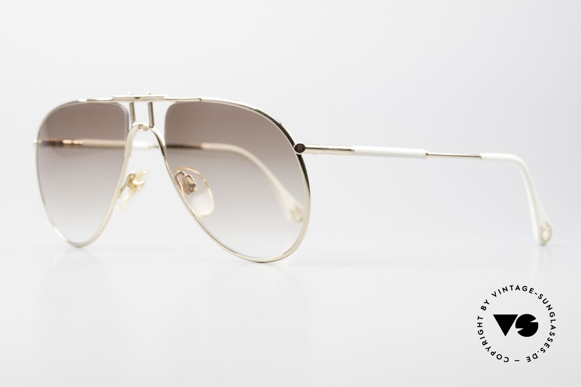 Aigner EA3 Noble 80er Sonnenbrille Leder, limitierte Luxus-Sonnenbrille; Seriennummer 8214, Passend für Herren