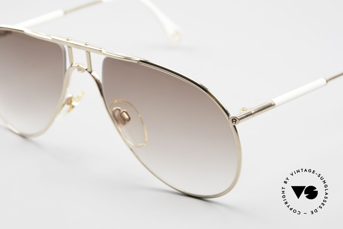 Aigner EA3 Noble 80er Sonnenbrille Leder, mondäne Gentlemen-Sonnenbrille; kostbar & selten, Passend für Herren