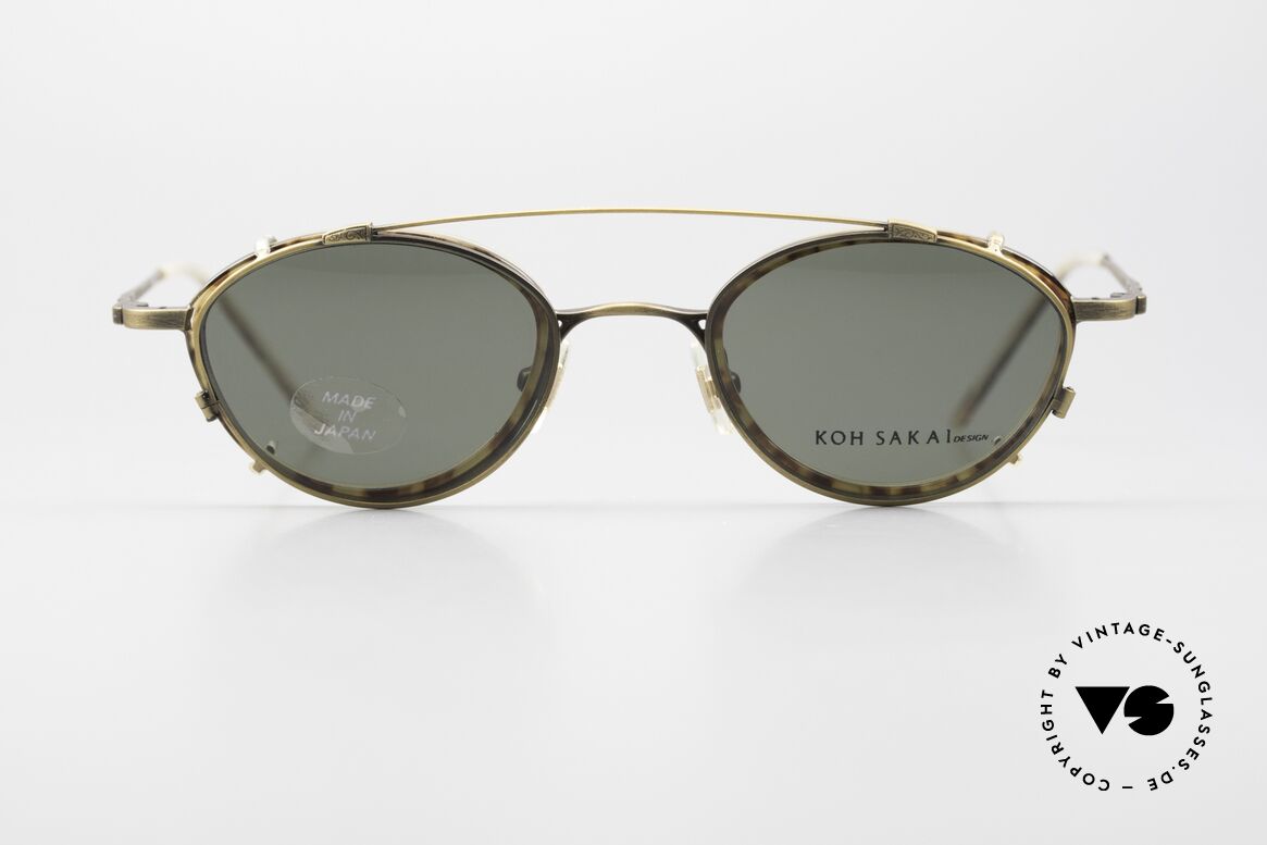 Koh Sakai KS9832 Vintage Brille Mit SonnenClip, vintage Brille Koh Sakai 9832, 45-21 mit Sonnen-Clip, Passend für Herren und Damen