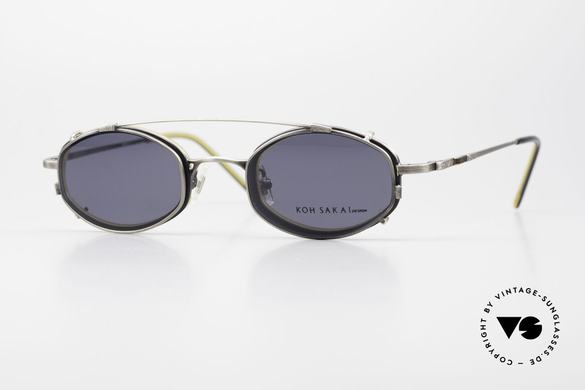 Koh Sakai KS9836 Titanium Brille mit Clip-On, vintage Titanium-Brille von Koh Sakai, Modell KS9836, Passend für Herren und Damen