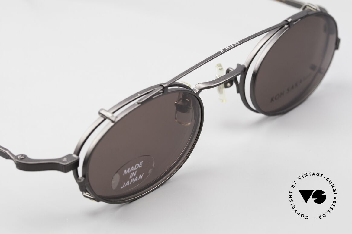 Koh Sakai KS9701 Kleine Titan Fassung mit Clip, entsprechende Top-Qualität mit aufwändigen Gravuren, Passend für Herren und Damen