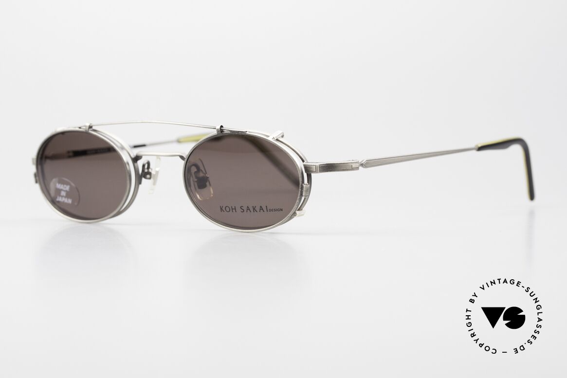Koh Sakai KS9701 Sonnenclip Brillenfassung 90er, aus dem gleichen Werk wie Oliver Peoples und Eyevan, Passend für Herren und Damen