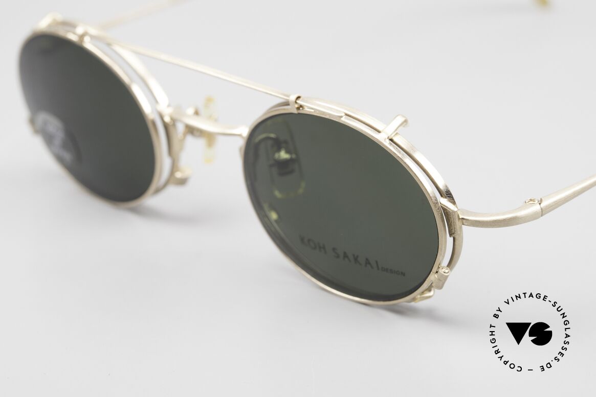 Koh Sakai KS9711 Clip On Brille 90er Titanium, aus dem gleichen Werk wie Oliver Peoples und Eyevan, Passend für Herren und Damen