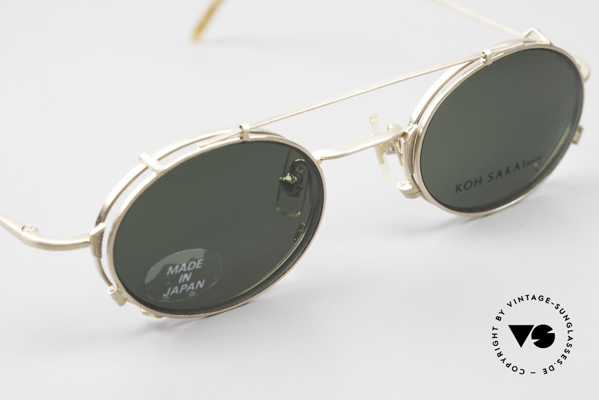 Koh Sakai KS9711 Clip On Brille 90er Titanium, entsprechend sind Qualität & Anmutung identisch top, Passend für Herren und Damen