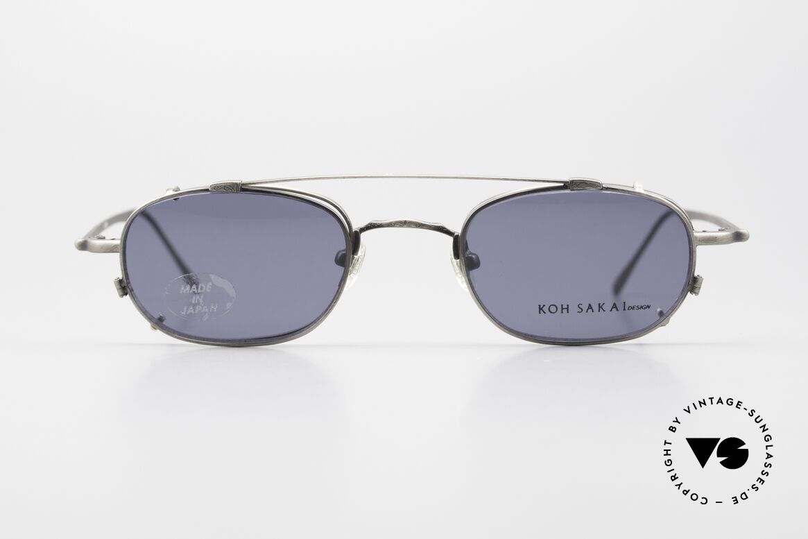Koh Sakai KS9575 90er Titan Brille Made in Japan, enorm hochwertige Titanium-Fassung in Größe 46-22, Passend für Herren und Damen