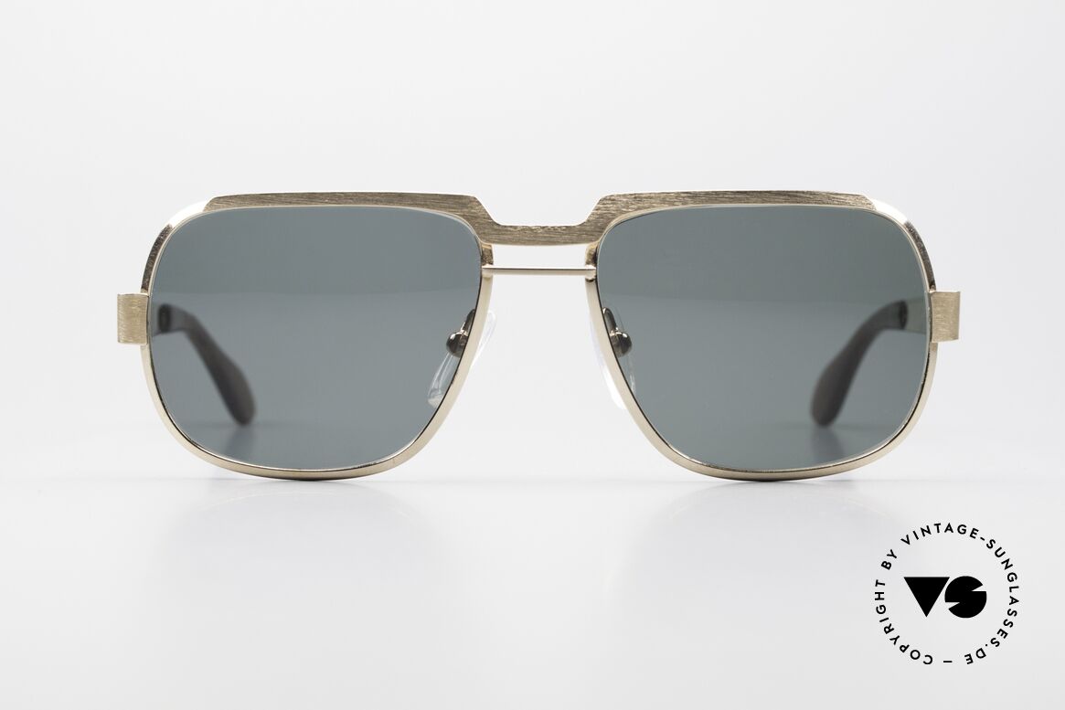 Optura STRONG Gold Filled 70er Sonnenbrille, Golddoublé-Rahmen im 1/25 10 karat Mischverhältnis, Passend für Herren