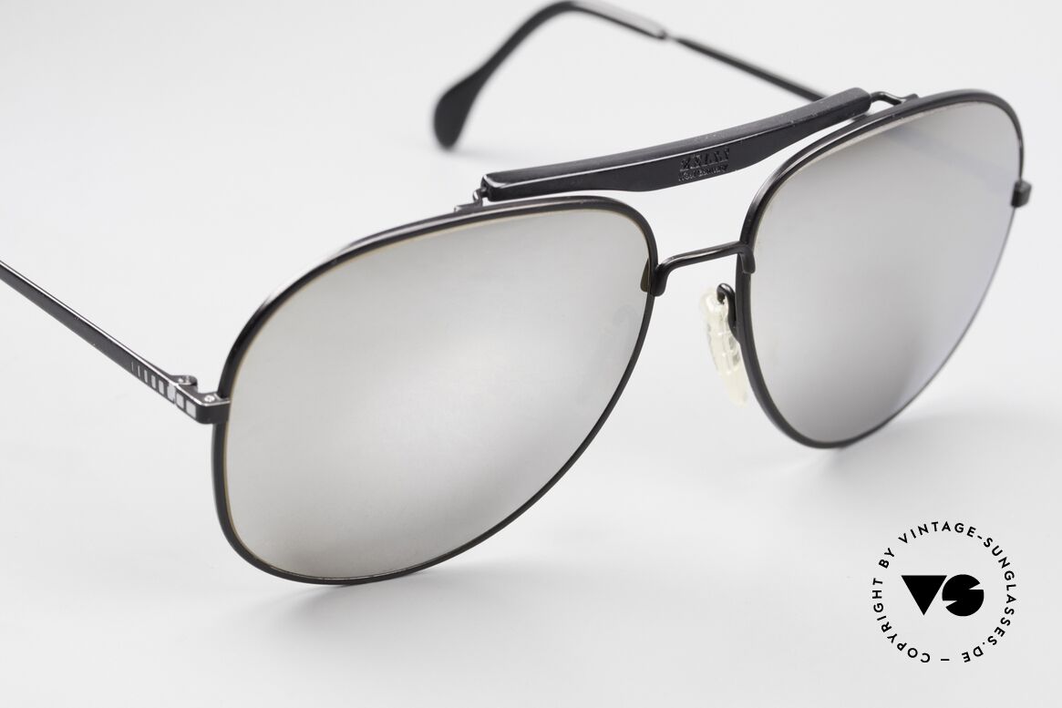 Zeiss 9337 Marty McFly Filmsonnenbrille, Gläser sind silber-verspiegelt (GENAU wie im Film), Passend für Herren