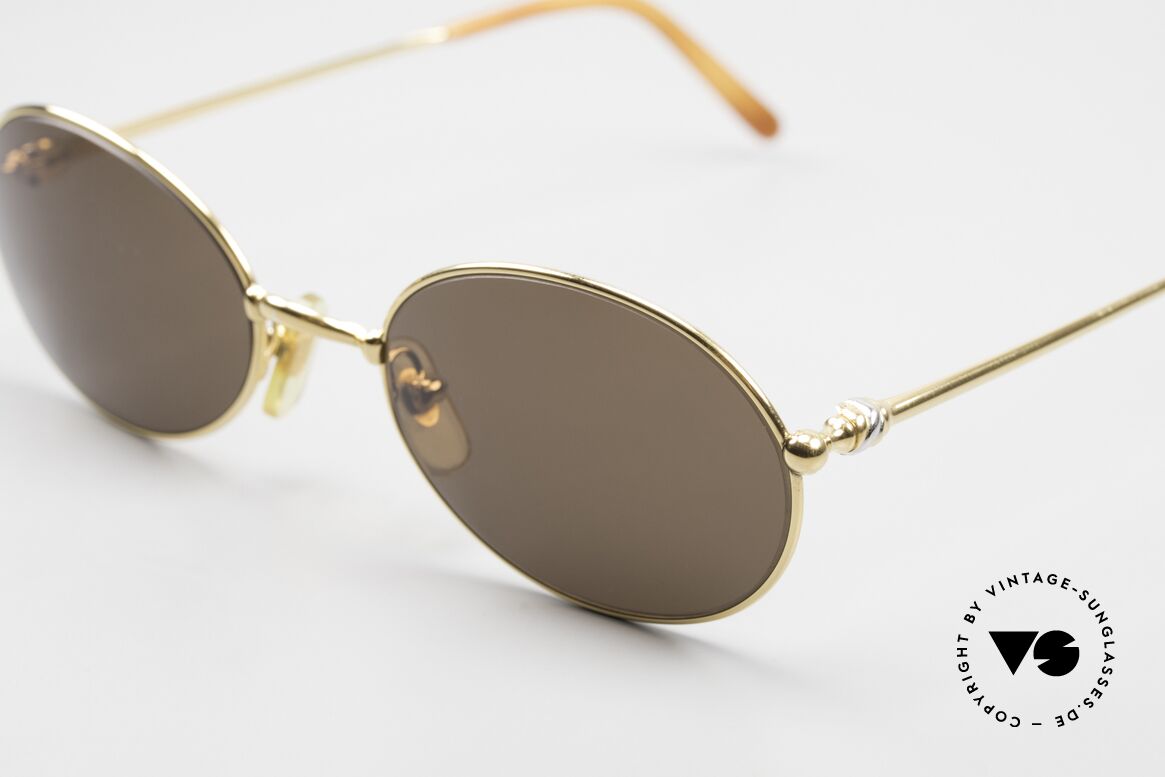 Cartier Saturne Ovale 90er Luxus Sonnenbrille, leichter Rahmen (angenehm zu tragen); S - M Gr. 51°19, Passend für Herren und Damen