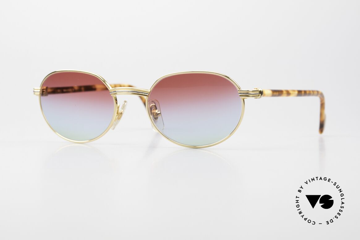 Cartier Lueur Luxus 90er Sonnenbrille Unisex, edle Cartier Designerbrille aus den 90ern, Gr. 53°19, Passend für Herren und Damen