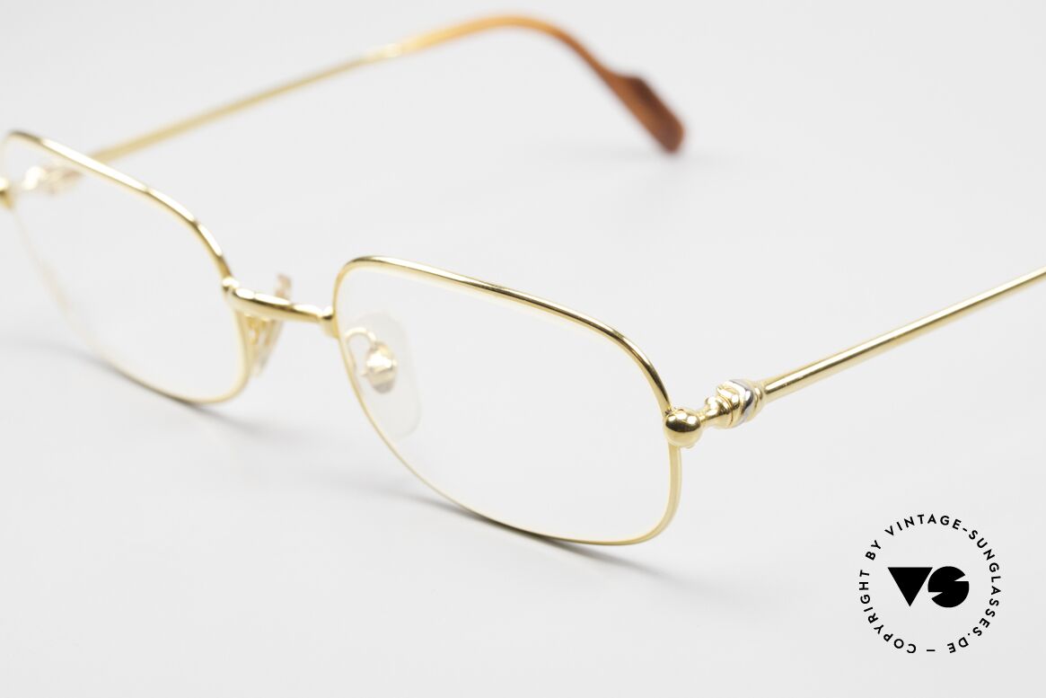 Cartier Deimios - S Luxus Brillenfassung 90er Small, vergoldete Metall-Fassung; SMALL Größe 50-19, 130, Passend für Herren und Damen