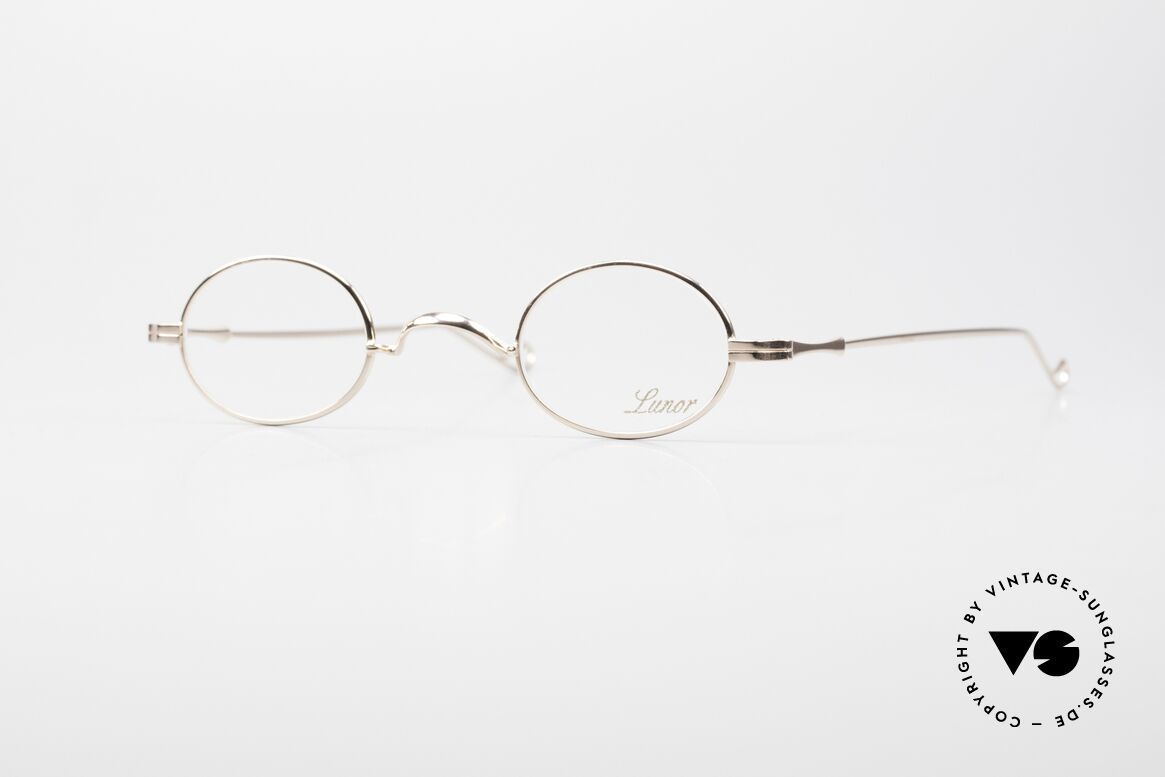Lunor II 04 Limited Rose Gold Brille XS Oval, extra kleine ovale vintage Brille der LUNOR II Serie, Passend für Herren und Damen