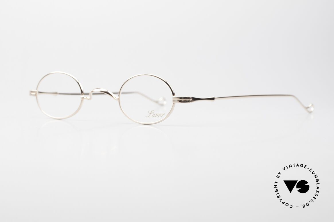Lunor II 04 Limited Rose Gold Brille XS Oval, Fassung in Größe 37/25; für große Stärken geeignet, Passend für Herren und Damen