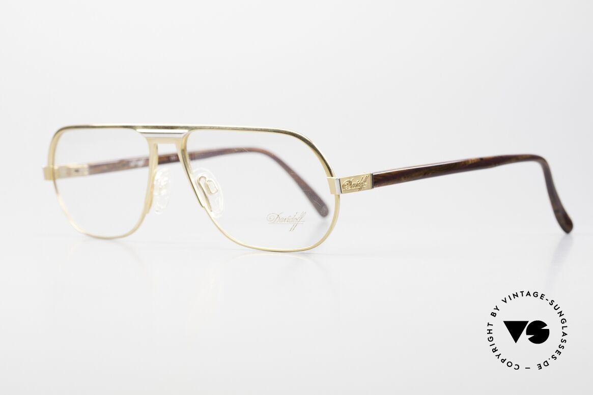 Davidoff 301 Edle Herrenbrille 1990er, Gentleman-Brille: stilvoll, elegant und sehr selten, Passend für Herren