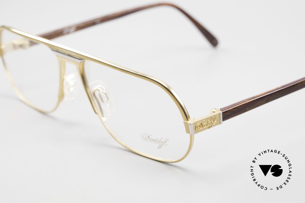 Davidoff 301 Edle Herrenbrille 1990er, altes Unikat in medium Größe 58-14 (130mm Breite), Passend für Herren