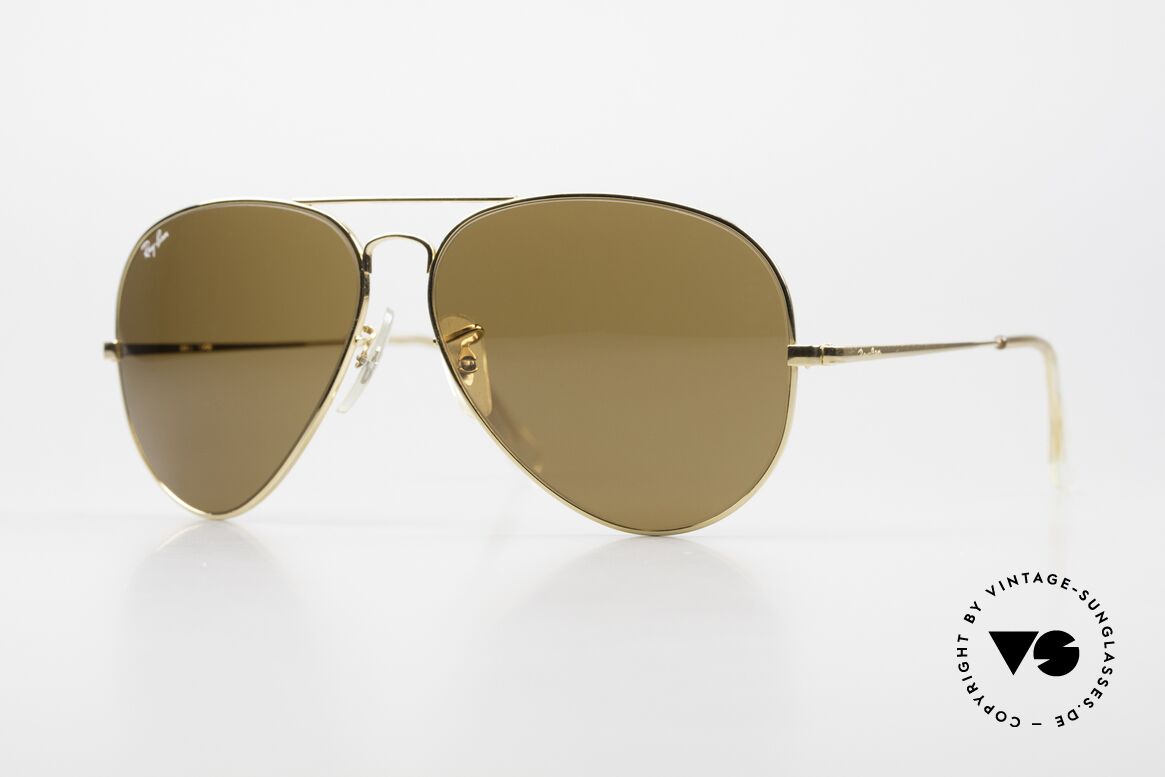 Ray Ban Large Metal II Alte B&L USA Sonnenbrille, legendäre Ray-Ban USA B&L Pilotensonnenbrille, Passend für Herren