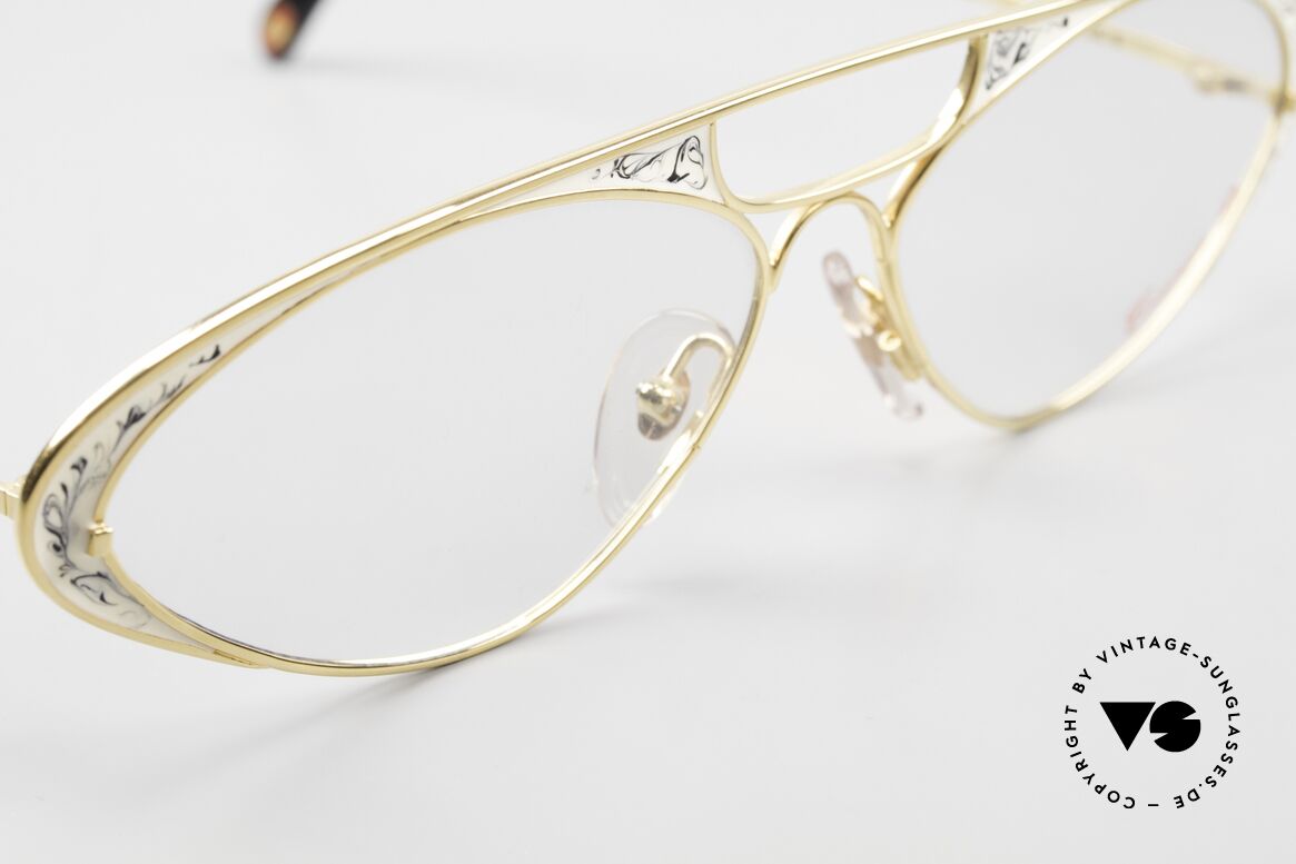 Casanova LC8 Luxusbrille Mit Murano Glas, ungetragen (wie alle unsere kunstvollen 80er Brillen), Passend für Damen