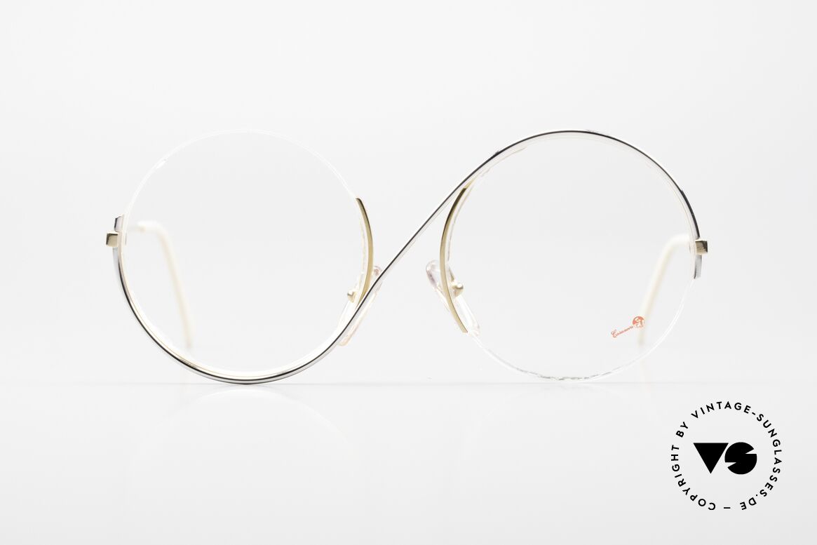 Casanova FC9 Kunstvolle Vintage Brille 80er, tolles Designerstück: Rahmen wie ein liegendes "S", Passend für Damen