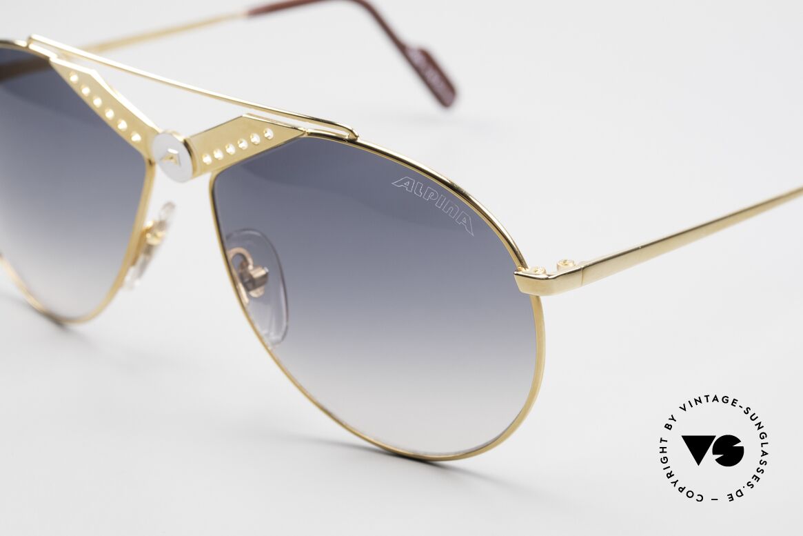 Alpina M52 Rare 80er Sonnenbrille Aviator, ungetragen (wie alle unsere vintage 80er Alpinas), Passend für Herren