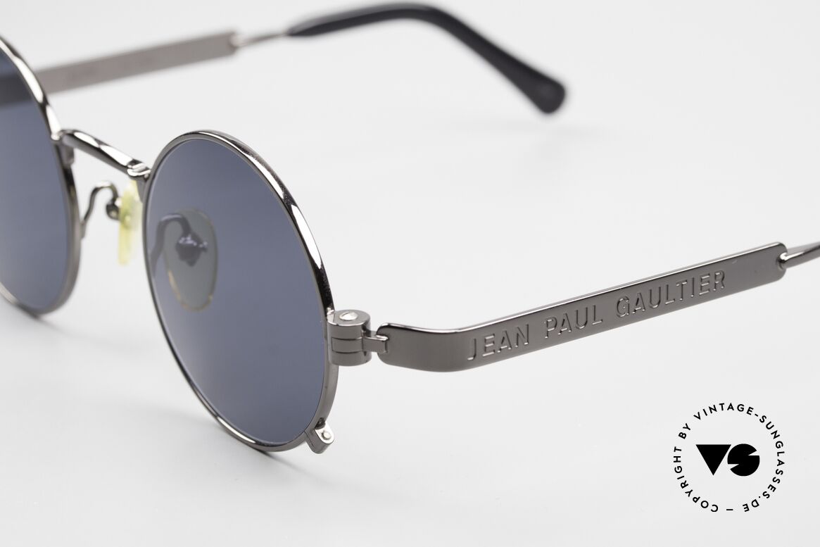 Jean Paul Gaultier 56-0102 Runde Vintage Brille Steampunk, extrem selten und inzwischen eine Art "Promi-Brille", Passend für Herren