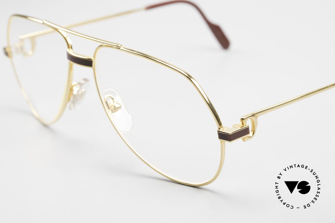 Cartier Vendome Laque - S 1980er Luxus Brillenfasssung, absolute Luxus-Fassung (22kt vergoldet) im Pilotenstil, Passend für Herren und Damen