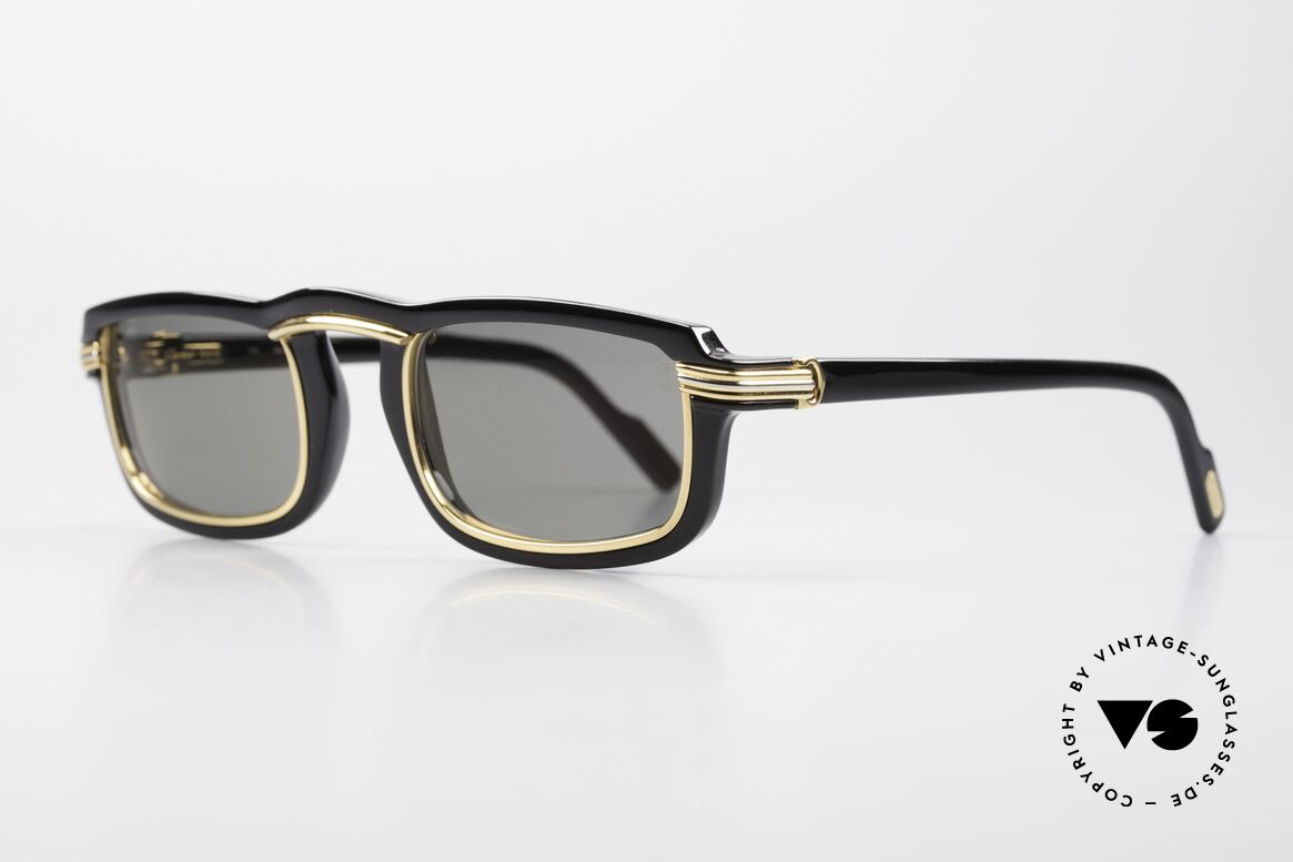 Cartier Vertigo Rare 90er Luxus Sonnenbrille, Federscharniere für perfekte Passform, Top-Qualität, Passend für Herren