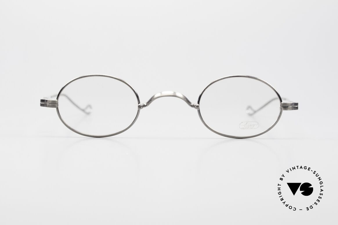 Lunor II 04 Ovale XS Brille Antik Silber, extra kleine ovale vintage Brille der LUNOR II Serie, Passend für Herren und Damen Lunor II 04 Ovale XS Brille Antik Silber, extra kleine ovale vintage Brille der LUNOR II Serie, Passend für Herren und Damen