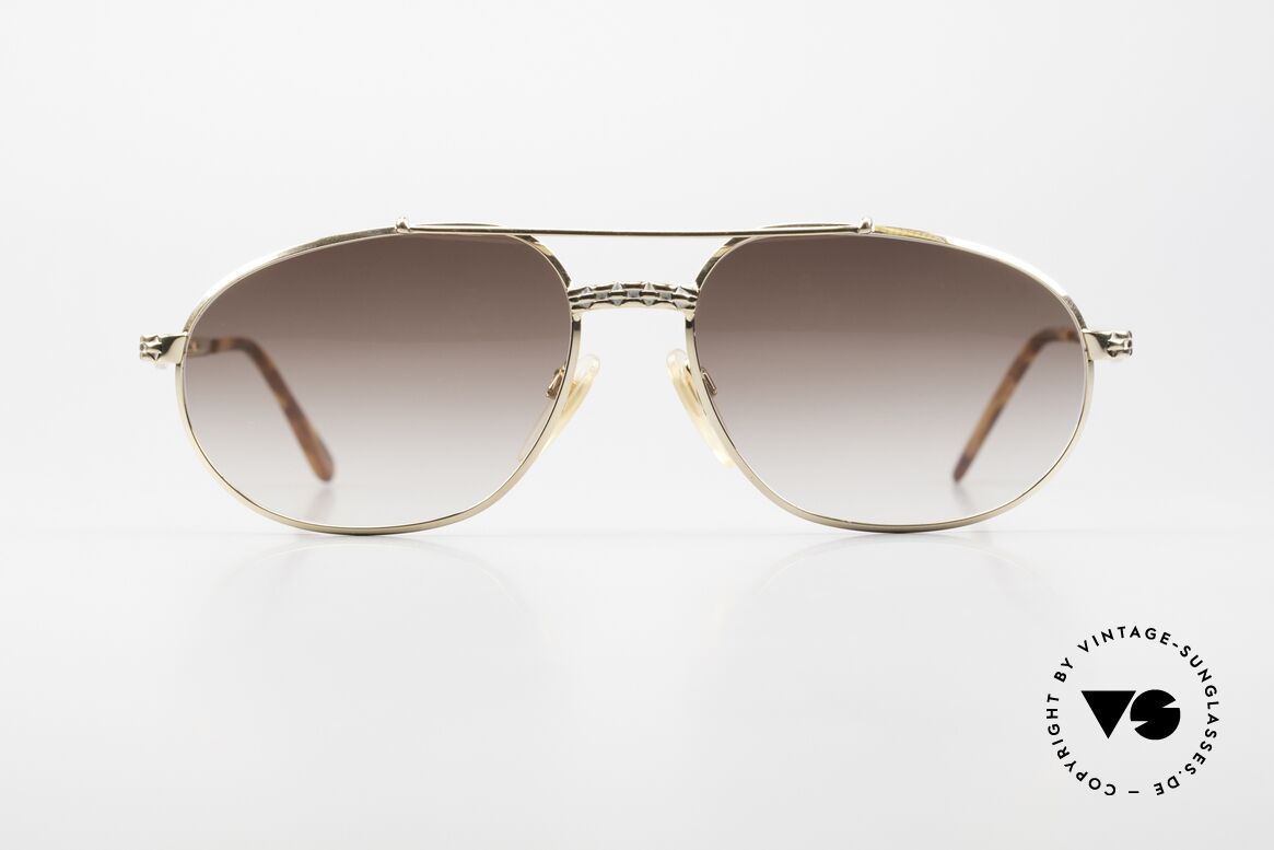 Bugatti EB503 Herren Sonnenbrille XL 90er Gold, zeitlose goldene Fassung in XL Größe, 60/17, 140, Passend für Herren