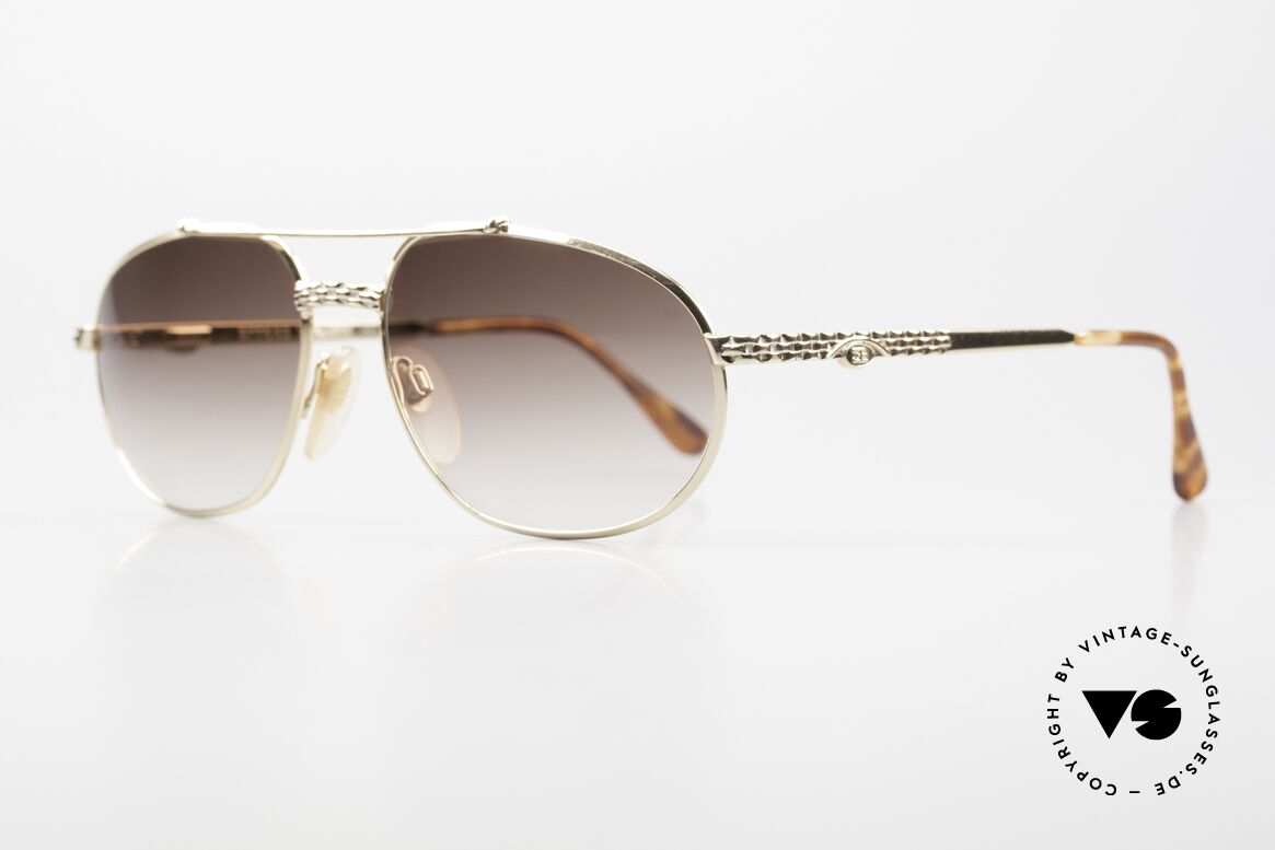 Bugatti EB503 Herren Sonnenbrille XL 90er Gold, ein edles Bugatti Original aus den frühen 1990ern, Passend für Herren