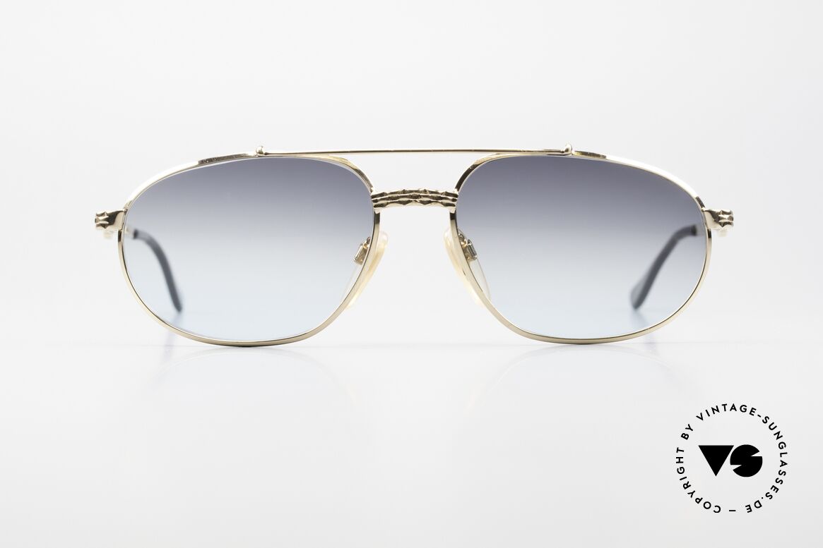 Bugatti EB503 Herren Sonnenbrille 90er Luxus, zeitlose goldene Fassung in L Größe, 58/17, 140, Passend für Herren